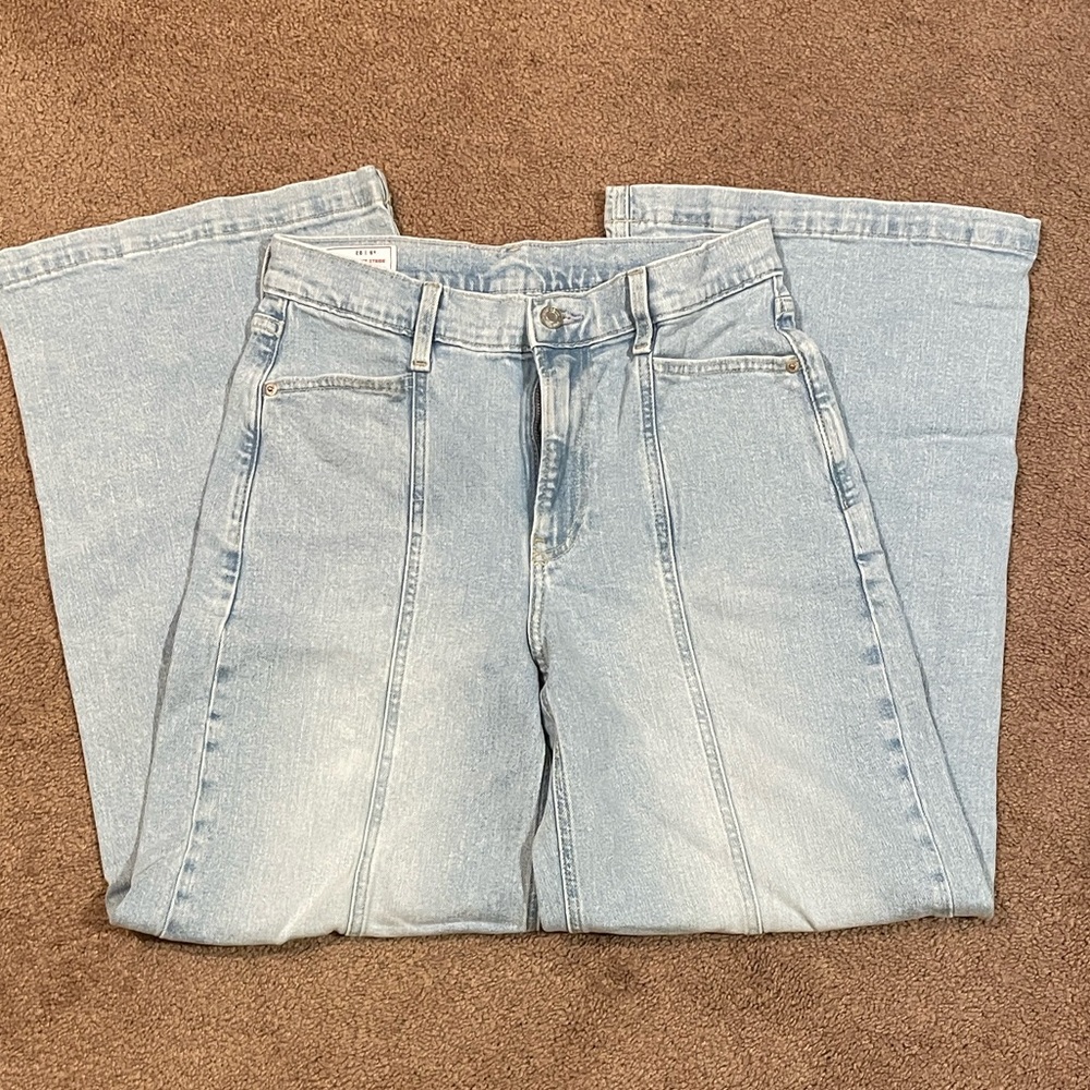 GAP Women's Light Blue High Rise Stride Flare Jeans